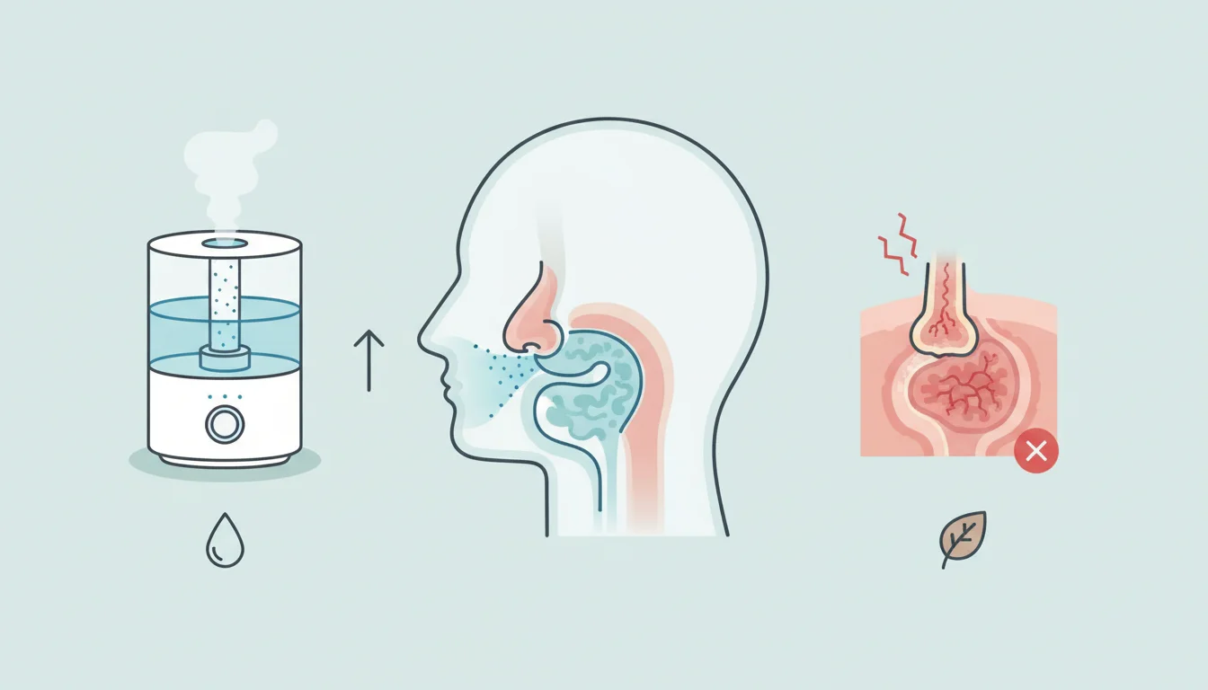 Illustration showing what humidifier is best for sinus issues concept