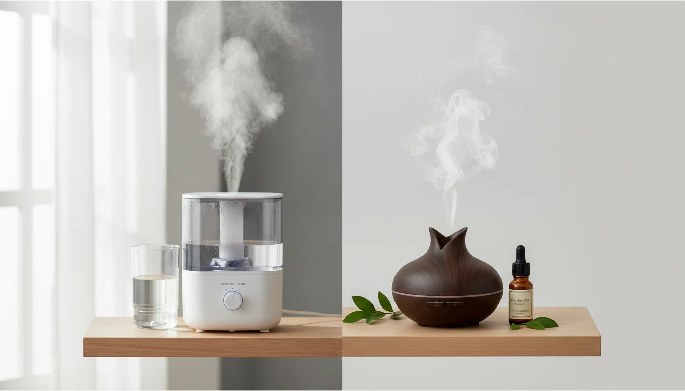 difference between humidifier and diffuser - featured image for guide