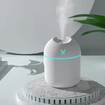 Portable Mini Humidifier, USB Personal Desktop Air Humidifier for Baby Bedroom Travel Office Home with Light, 300ml Small Cool Mist Humidifier, Essential Oil Diffusers Easy Clean