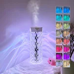 Crystal Lamp Humidifier, Cool Mist Humidifiers with 7 Colors Touch Control Night Light Noiseless Humidifier for Home, Office, Yoga with Auto-Off Protection,1000ml