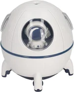 Space Capsule Humidifier, 220ml USB Ultrasonic Cool Air Mist Humidifier 7 Colors Light Cute Mini Portable Humidifier with Night Light for Home Office Car Bedroom Travel (White)