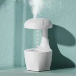 Portable Humidifiers for Bedroom, 800ML Anti-Gravity Water Droplets Backflow Air Humidifier Aromatherapy Machine for Travel Home Large Room Nursery Office, USB (White)