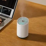 Mini Humidifier, 320ml Cool Mist Humidifier with LED Light, 2 Mist Modes & Auto Shut-Off – Portable for Baby, Bedroom, Indoor, Car & Outdoor Use (White)