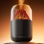Portable Mini Volcano USB Humidifier - 300ml Cool Mist for Baby, Travel, Office & Home - Auto Shut-Off, 2 Mist Modes, Super Quiet - Black