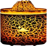 Volcano Diffuser for Essential Oils Humidifier, 230ml Aromatherapy Diffuser with Multiple Mist Mode, Waterless Auto-Off Flame Diffusers for Large Room Bedroom Home, Office, Gift (Black)