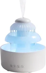 Cloud Rain Mushroom Humidifier for Large Room - White Noise Air Humidifier with Rain Sounds
