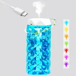 Colorful Portable Humidifier Cool mist small humidifiers for bedroom(400ml) desk personal LED Humidifiers, 4 Modes Super Quiet, automatic shutdown, suitable for home, office, travel use with USB cable