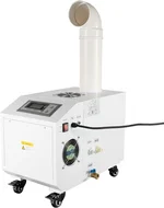 Ultrasonic Industrial Agricultural Humidifer Commercial Humidifier for Plants Large Volume (3kg/H) Automatic Ultrasonic Mist Maker 160M³/H Airflow for Warehouse Greenhouse Garden