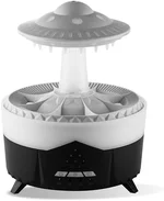 Creative Raindrop Humidifiers - Colorful Light Essential Oil Diffuser - Desk Fountain for Relaxing Mood Waterdrop Sound Rain Drop Diffuser - 350ml Cloud Humidifier for Bedroom (Black)