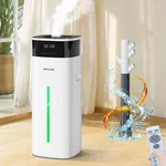 Humidifier Large Room, 5.3Gal/20L 3000ft² Coverage Cool Warm Mist Humidifiers for Home Bedroom, Easy Top Fill, Quickly & Evenly Warm Humidifiers with Extended Tube for Bedroom, Living Room, Plants