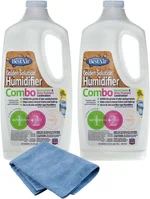 Plexon Microfiber Cleaning Cloth 14"x14" with Best Air Humidifier Water Treatment Combo, 2 Pack of 32 Fl oz – Odor Control, Enhances Humidifier Efficiency