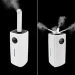 Ultrasonic Humidifier with Remote Control and Wheels, 5.5 Gal Whole House Humidifier for Large Home 3229 sq ft Max 2000 ML/H Mist Output Top Fill Floor Humidifier with 3 Speed Dual 360° Nozzles