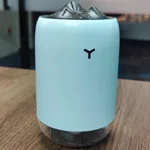 Small LED Humidifiers for Bedroom, 260ml Quiet Cool Mist Humidifiers for Home Nursery Indoor Plants, Blue