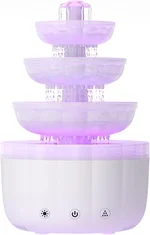 Cloud Rain Humidifier for Bedroom with LED Mood Light & Essential oil Diffuser - Rain Sounds White Noise Diffuser Perfect for Bedroom, Office, and Relaxation (White)