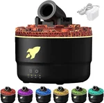 Cannon Blast Aroma Humidifier, 7 Colors LED Vapor Cannon Humidifier Silent Diffuser, 2 Mode Creative Turret Cool Mist Air Aromatherapy Humidifier, Small Desktop Humidifier for Bedroom (black)