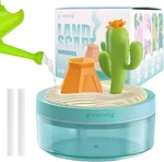 Mini Portable Desktop Humidifiers for Bedroom,Small Humidifier with Cactus Landscape,Quiet,Cool Mist, Auto Off,7 Colors Night Light,320ml Air Humidifier Home Office Travel