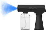 Handheld Rechargeable ULV Nano Mist Mister with Blue Light Electrostatic Technology, Portable Barbershop Humidifier for Hair Salons, Home, Office & Car Wireless Atomizer for Air Refresh(K5SPro Black)