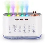 5 Nozzle Music Sync Humidifier Diffuser, RGB LED Light Show with 22 Colors & Voice Activated Mode, 700ml Cool Mist Aroma Essential Oil Diffuser for Home, Bedroom, Office, Yoga (White)