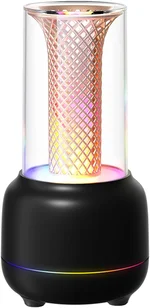 Multifunctional Humidifier, 7-Color Candlelight Advanced Humidifier, Bedroom Humidifiers with Timed Function and Power-Off Protection, Suitable for Home, Hotel, Yoga & Spa Relaxation (Black)