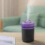 Portable Mini Humidifier, 300ml USB Personal Desktop Small Humidifier, Cool Mist Humidifiers for Bedroom Car Office Travel, Auto Shut-Off, 2 Mist Modes Quiet (Grey)